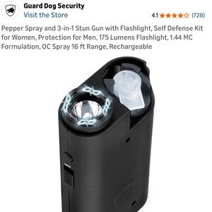 Guard Dog Pepper Spray and 3-in-1 Stun Gun with Flashlight,